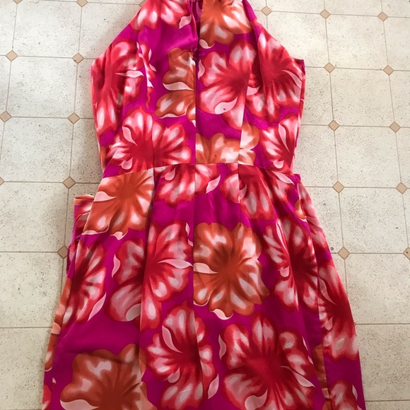 Flowered Silk Dress - Picture 1 of 6